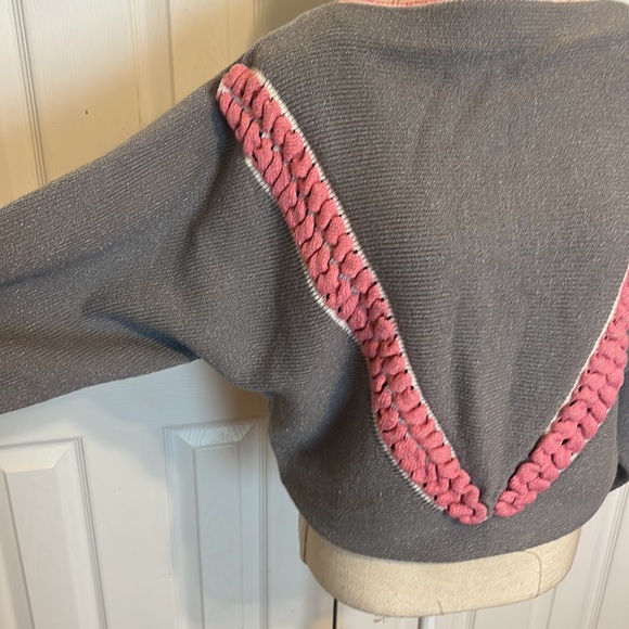 Vintage 80’s Sweater- Gray & Pink by Jodie Raymond Originals / Size Medium - Picture 3 of 8